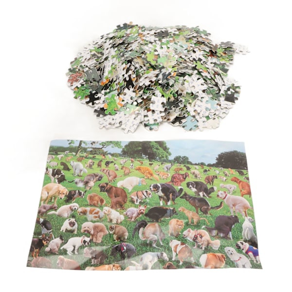 101 Kakkaava Koiranpentua Puzzle - Mielenkiintoinen Stressirelieffi - 1000 Palan Kakkaavat Koirat Palapeli Lapsille ja Aikuisten