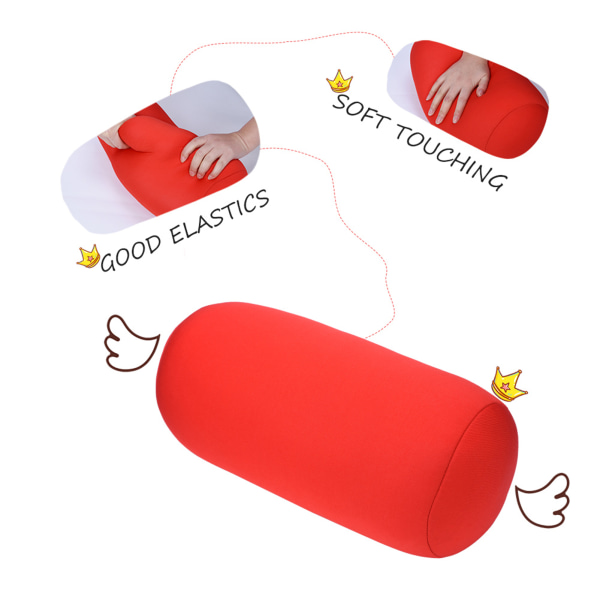 Punainen Micro Mini Microbead -selkätyyny, rullaava tyyny niskan tukemiseen matkoilla tai kotona Red