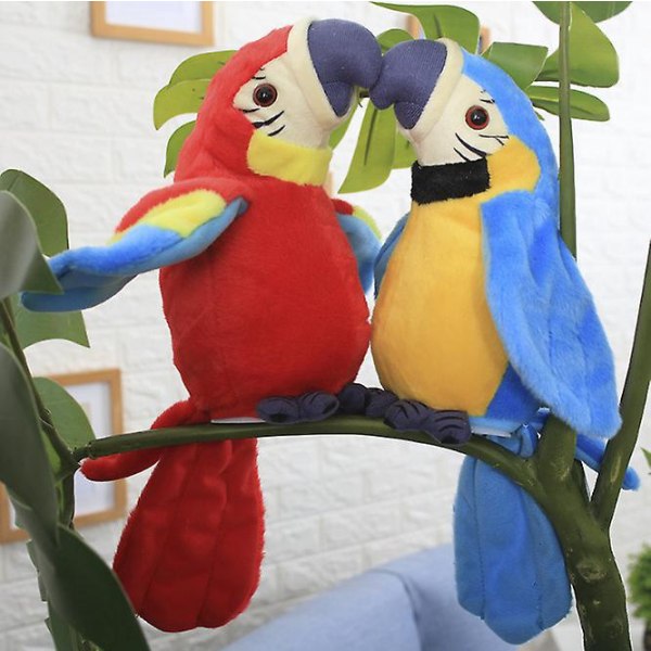 Talking Parrot - Interactive Talking Bird Toy (röd)