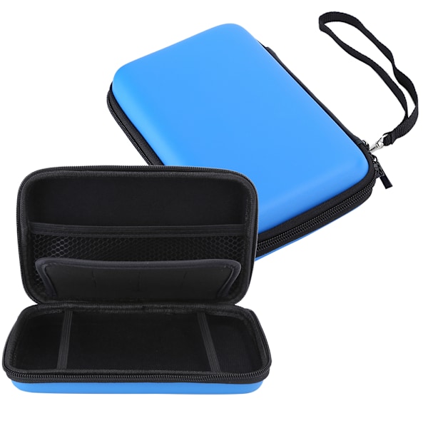 2 st EVA Skyddande Hårt Fodral Bärbar Förvaringsväska för Nintendo 3ds XL Spelkonsol blå