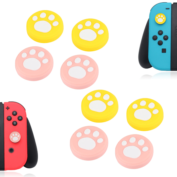 2 Set Kattklo Tumgrepp Skydd för Switch Kontrollspak Leksaker med Bra Känsla 002