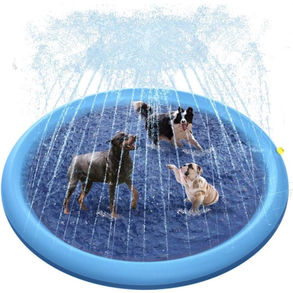Hundebassin, 170 cm skridsikker, vanding til hunde, tyk, holdbar, kæledyrsbassin, udendørs sommervandlegetøj, XXL, sommer