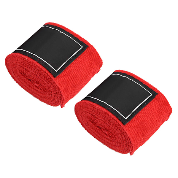 2 stk. 2,5 m elastisk rem Boksning Sanda Muay Thai MMA Taekwondo Bandage Håndbind (rød)