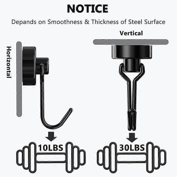 Magnetic Hooks, Heavy Duty Magnetic Hooks 13.6 kg with Rust Protection