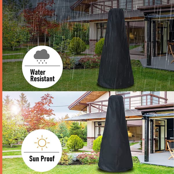 Vattentätt runt eldstadsöverdrag, utomhus eldstadsöverdrag, BBQ skyddspresenning, eldstadsöverdrag (122x21/61cm)