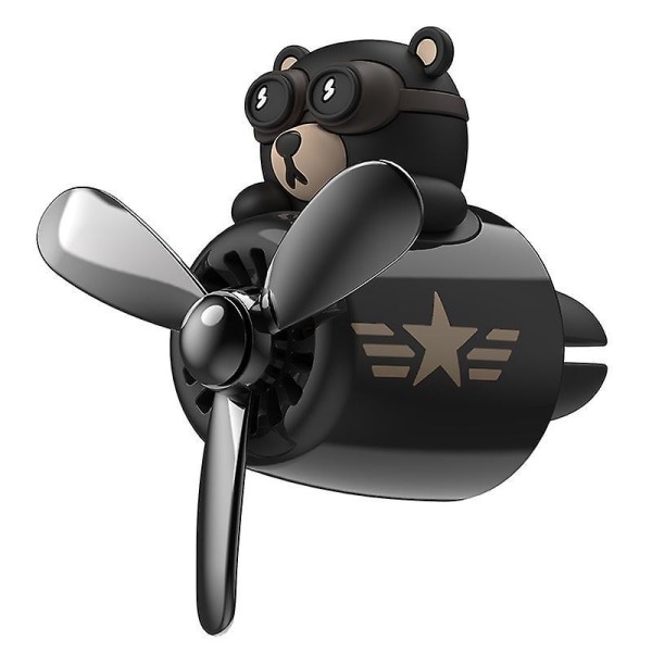 Black Cartoon Bear Pilot Car Air Outlet Dekoration Aroma Diffuser