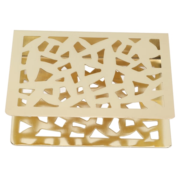 Servietholder Rustfrit Stål Metal Frosted Vertikal Papirholder Hjemmekontor Spisebord Dekoration Guld