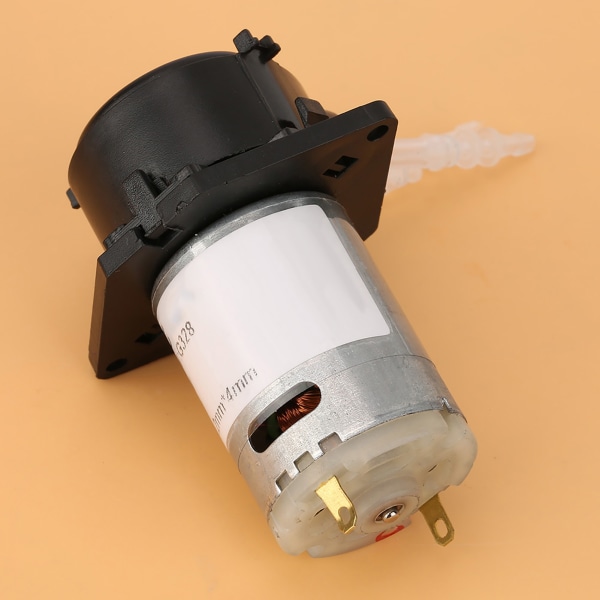 12V doseringspumpe DIY peristaltisk slangehoved til akvarielaboratoriekemisk analyse (sort 2*4))
