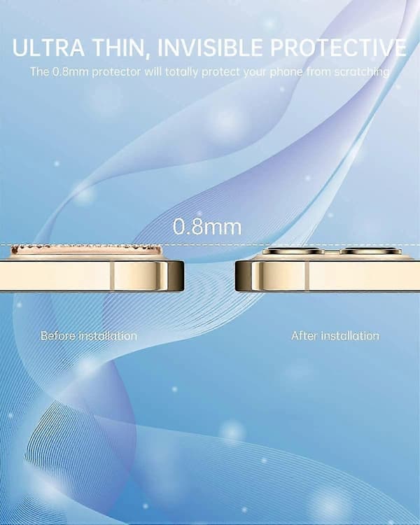 Diamond Glitter Kameralinsskydd Kompatibelt med iPhone 13 Pro/iPhone 13 Pro Max