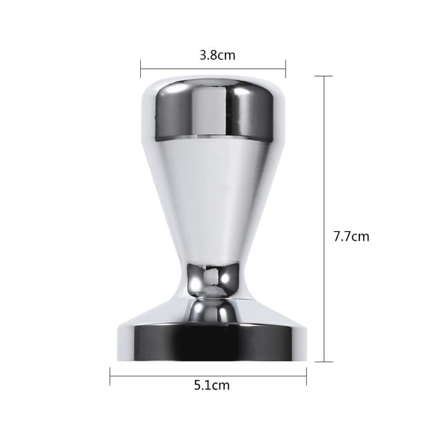 Espressostøder i rustfrit stål, kaffebønne-presseværktøj med 51 mm diameter flad base, varm