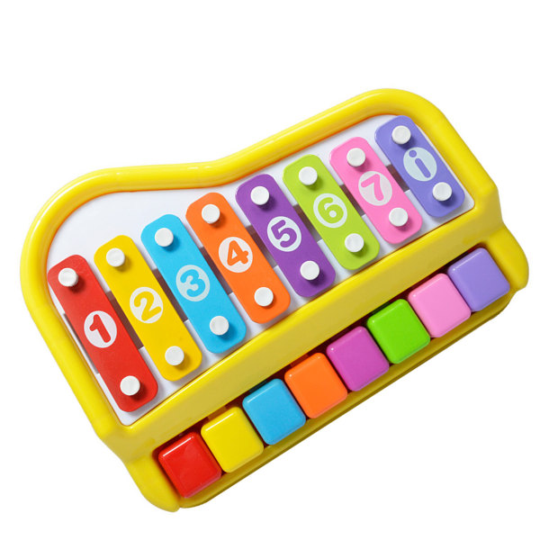 Baby Piano Xylophone Toy 8 Keyboard Førskolepedagogisk musikalsk læringsinstrument for 1–3 år gammel