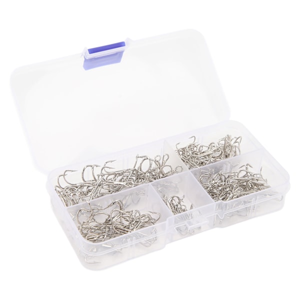 High Strength 120PCS Treble Fishhooks Set - Premium High Carbon Steel Treble Hooks Kit för havsfiske
