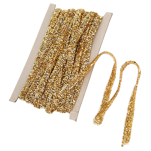 10 jaardia 1 cm kultainen strassinauha, itseliimautuva DIY-kristallistrassinauha ompeluun ja DIY-askarteluun