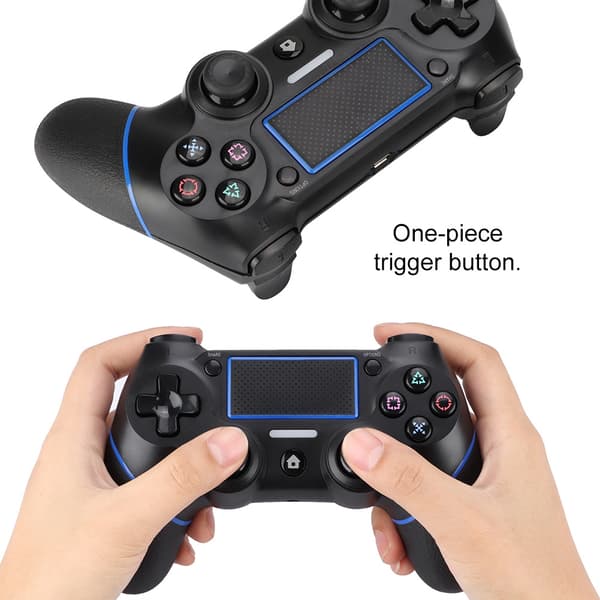 PS4-3 Trådløs Game Handle Controller ABS Sort Klassisk Ergonomisk Udseende