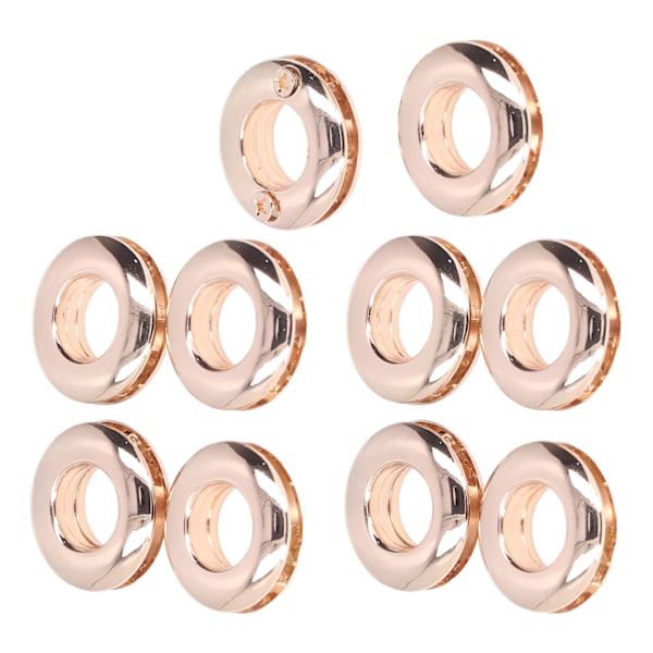 10 stk. Øjer Knapper Metal Glat Overflade Udsøgt Høj Hårdhed Grommet Kit til DIY Tøj Taske Pung Imitation Guld
