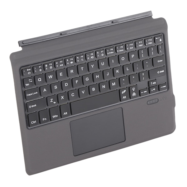 Trådlöst tangentbord BT5.0 Ultratunt tangentbord med pekplatta PU-läder Enkel kontroll Snabb respons Tablet-tangentbord för Go 1 2 3 Med färgad bakgrundsbelysning (450 mAh batteri)