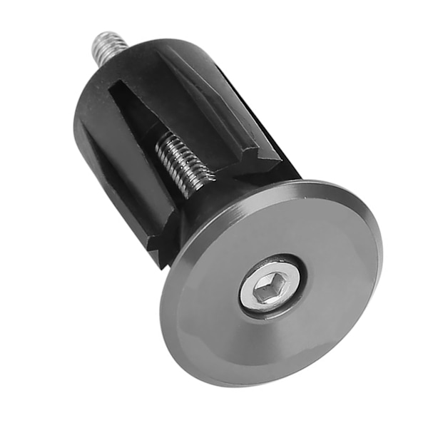 1 par aluminiumlegering sykkel sykkelstyre håndtak endestykker lokk deler (titanfarge)