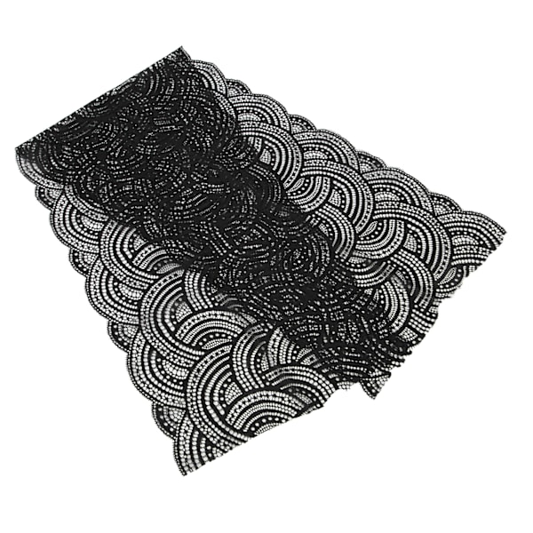 Spetsband Nylonmaterial Elegant Stil 10 Yards 24cm/9.4in Bred Mjuk Bekväm Svart Sömnad Spetskant för Hantverk