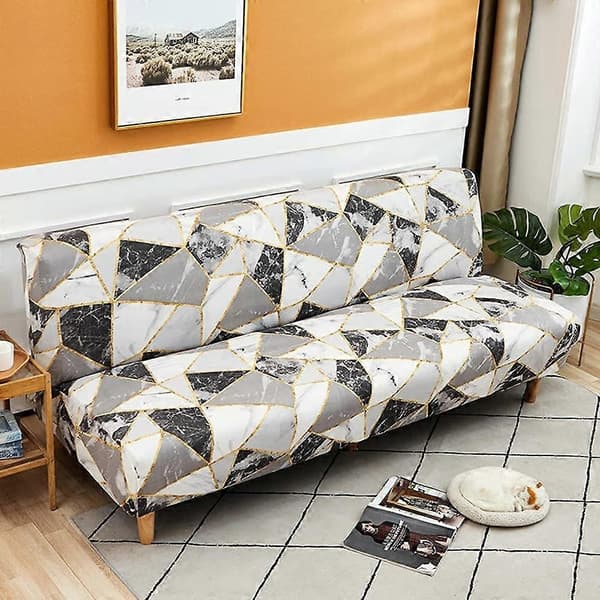 Sofföverdrag utan armstöd stretch armlös soffa överkast 1-sits sofföverdrag