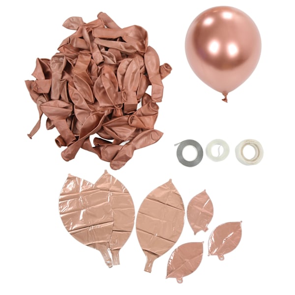 Ballongbue-sett Nydelig Naturlig Lateksmateriale Holdbare Bred Anvendelse Partyballonger for Fest Bryllup Høytid Rosegull