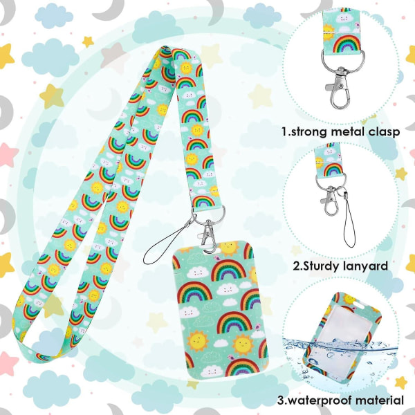 Bohemian Rainbow Lanyard med case