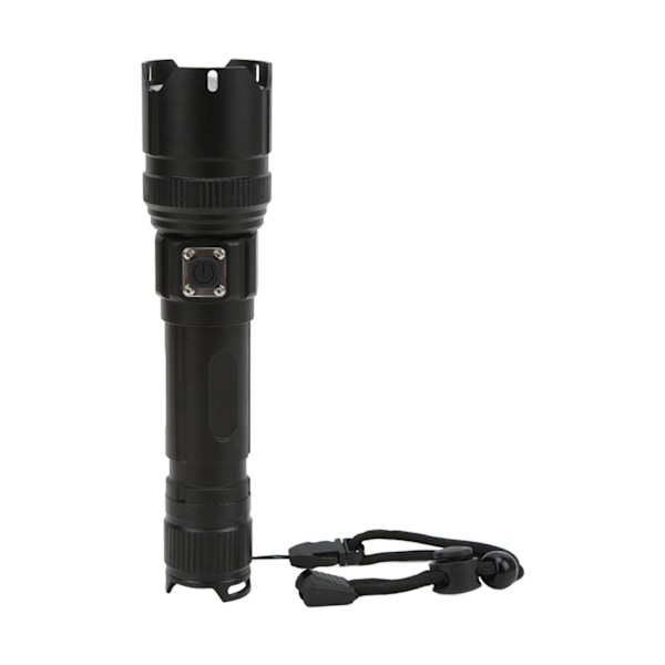 Utomhus Ultra Bright XHP99 LED Ficklampa Typ C USB Uppladdningsbar Zoom Ficklampa