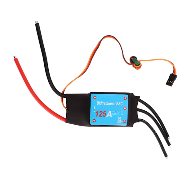 Borstlös ESC Svart 125A Borstlös ESC RC Båt Tvåvägs Vattenkyld ESC för RC Båtar Undervattenpropeller