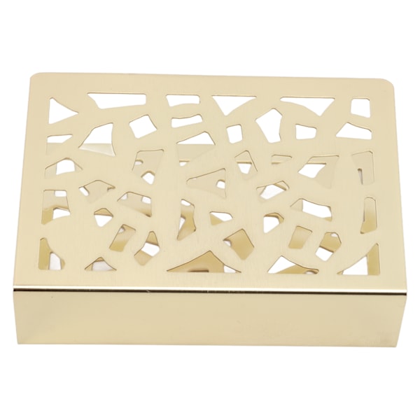 Servietholder Rustfrit Stål Metal Frosted Vertikal Papirholder Hjemmekontor Spisebord Dekoration Guld