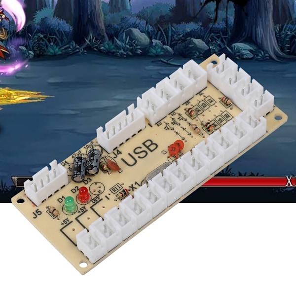 Arcade-pelin USB-enkooderiohjain akryylikristallikotelolla Raspberry Pi:lle ja PC Mainframe822A:lle