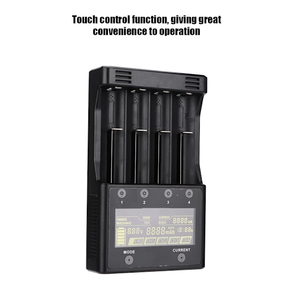 LiitoKala Lii-500S 4 Slots LCD Batterioplader til Lipo Ni MH 18650/26650/14500/Aa AAA (EU)