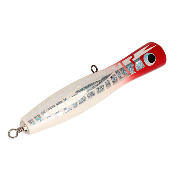 Reflekterende Basswood Popper Fiske-agn - 5,5 tommer 1,6 oz, attraktive farver, perfekt til bas, tunfisk, GT