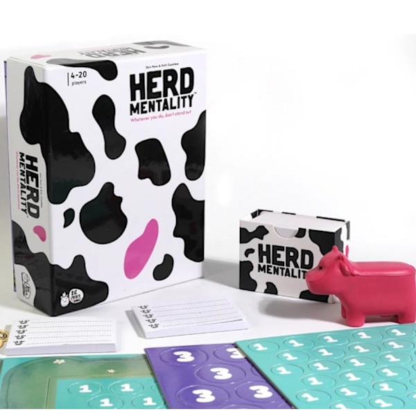 Herd mentality brädspel, mycket beroendeframkallande familjespel, strategispel för vuxenfest, kortspel för familj, föräldrar och barn