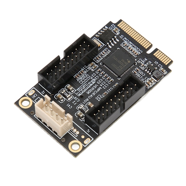 Mini PCIE - USB3.0 Etupaneelin Lisäkortti, Kaksi 19PIN 5Gbps USB Hot Swap -lisäkorttia Windows XP 2003:lle ja OS X 10.8:lle tai uudemmalle