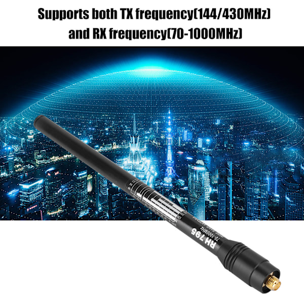 RH-795 2.15dBi 70-1000MHz Max.10W SMA J HT/Scanner Teleskooppiantenni