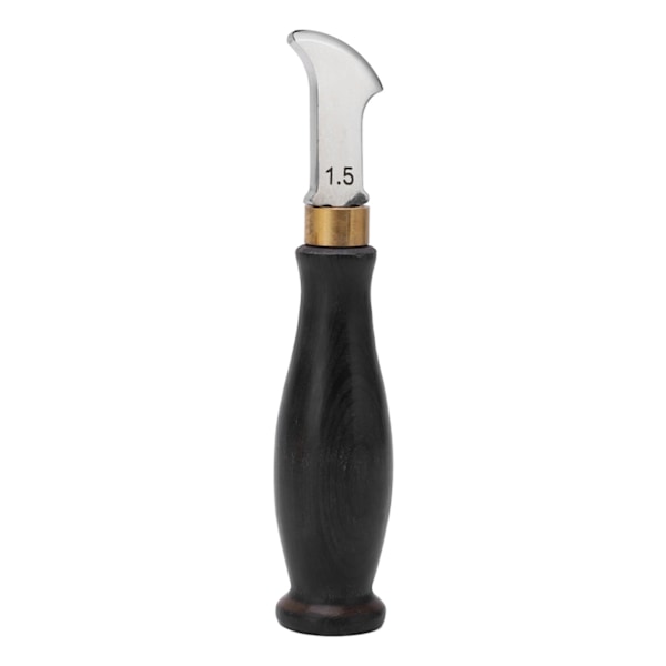 Lærfoldemaskin Ergonomisk Design 304 Rustfritt Stål Sandeltre Håndtak Speilpolert Lærstrimmelkutter 1.5mm