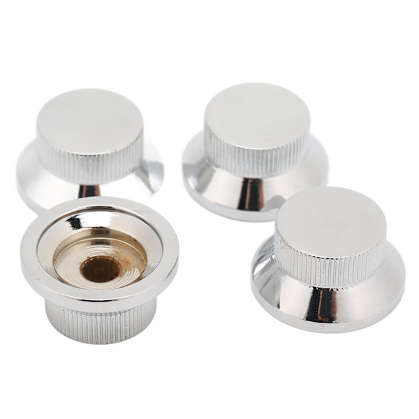 4 Stk Top Hat Knopper Elektrisk Guitar Lydstyrke Tonekontrol Metal til Potentiometer Bas