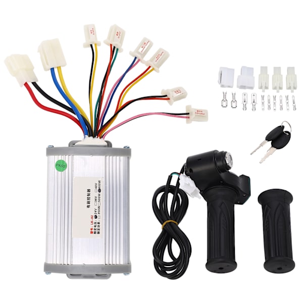 24V 800W Børstet Motorstyring Digital Strømvisning Twist Throttle Håndtag Elektrisk Cykel Scootere Omdannelse Kit