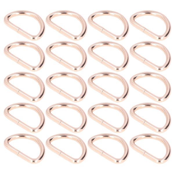 20 st D-ringar 4x38x23mm Stark Struktur Brett Använd Elegant Utseende DIY Hantverk för Väskor Plånböcker Armband Guld