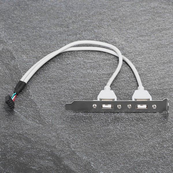2-Port Bakpanelkabel USB2.0 Datorchassi Förlängning Nätverksadapter C0508