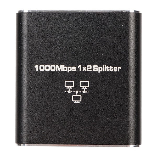 Ethernet Splitter RJ45 Netværksport 1 til 2 Porte Aluminium Legering Gigabit Netværksswitch 1000Mbps