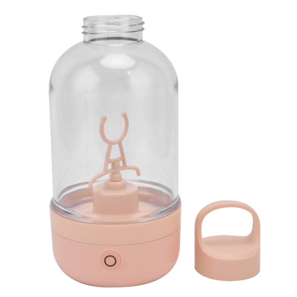 Automatisk mixerkopp för proteinpulver, 400 ml, bärbar mixerkopp med USB-laddning, rosa, elektrisk milkshakekopp