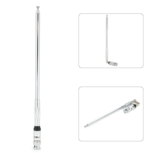 VHF/UHF118‑136 Autoantenni Ilma-antenni Taajuusalue Pitkä Tanko Taivutettava BNC-liitäntä