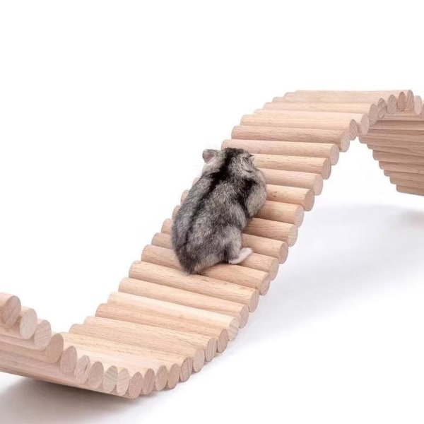 Træ Hamster Bridge Lille Dyr Klatrestige Legetøj Indhegning