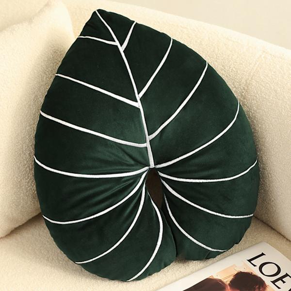 Turtle Back Bambu Soffa Kudde Bladformad Prydnadskudde