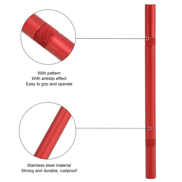 Professionellt dubbelhuvud fjäderstångsverktyg för borttagning av watch - watch i rostfritt stål, röd cylinder Red