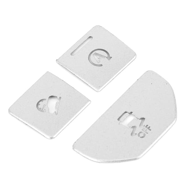 3 stk. Central Control Button Sticker Aluminium Legering Passer til Land Rover Range Rover Evoque 2014‑2019