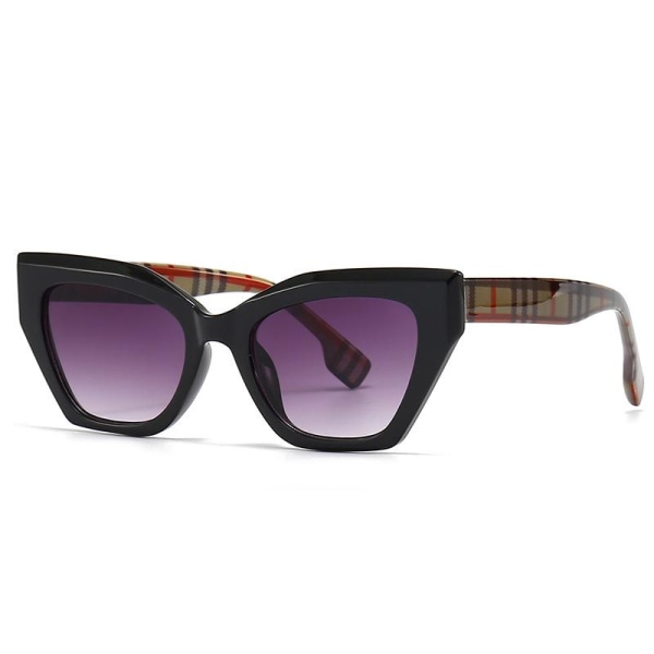Mode-katteøje-farveblokerende retro-solbriller - sortternede gradientgrå, nye retrosolbriller, førsteklasses sans for trend