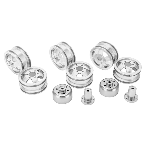 RC-hjulnav Aluminiumlegering Hög noggrannhet slitstyrka RC-bilhjulsnav för WPL C14 24 34 44 B14 24 16 36Silver