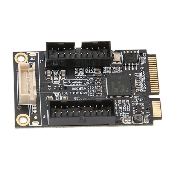 Mini PCIE - USB3.0 Etupaneelin Lisäkortti, Kaksi 19PIN 5Gbps USB Hot Swap -lisäkorttia Windows XP 2003:lle ja OS X 10.8:lle tai uudemmalle