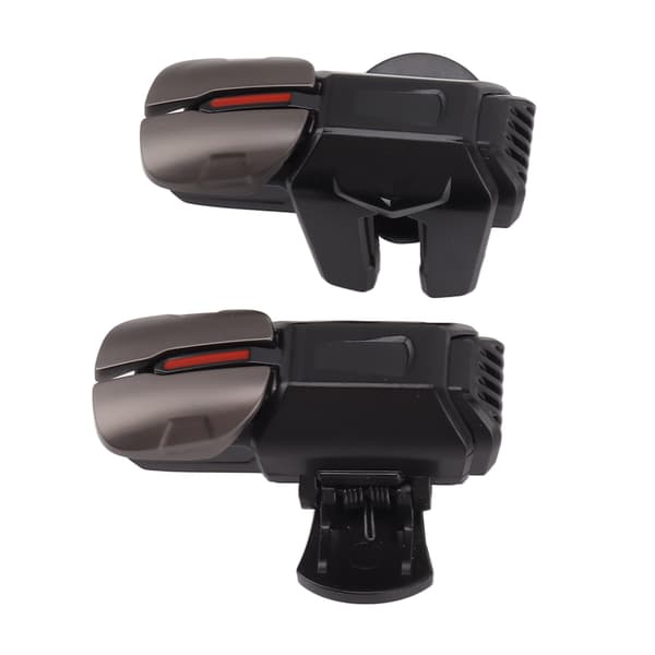 Mobil Gaming Trigger 6 Finger Linkage Spilcontroller til Telefoner Sensitive Mobile Triggere Spil Trigger Alloy Sort